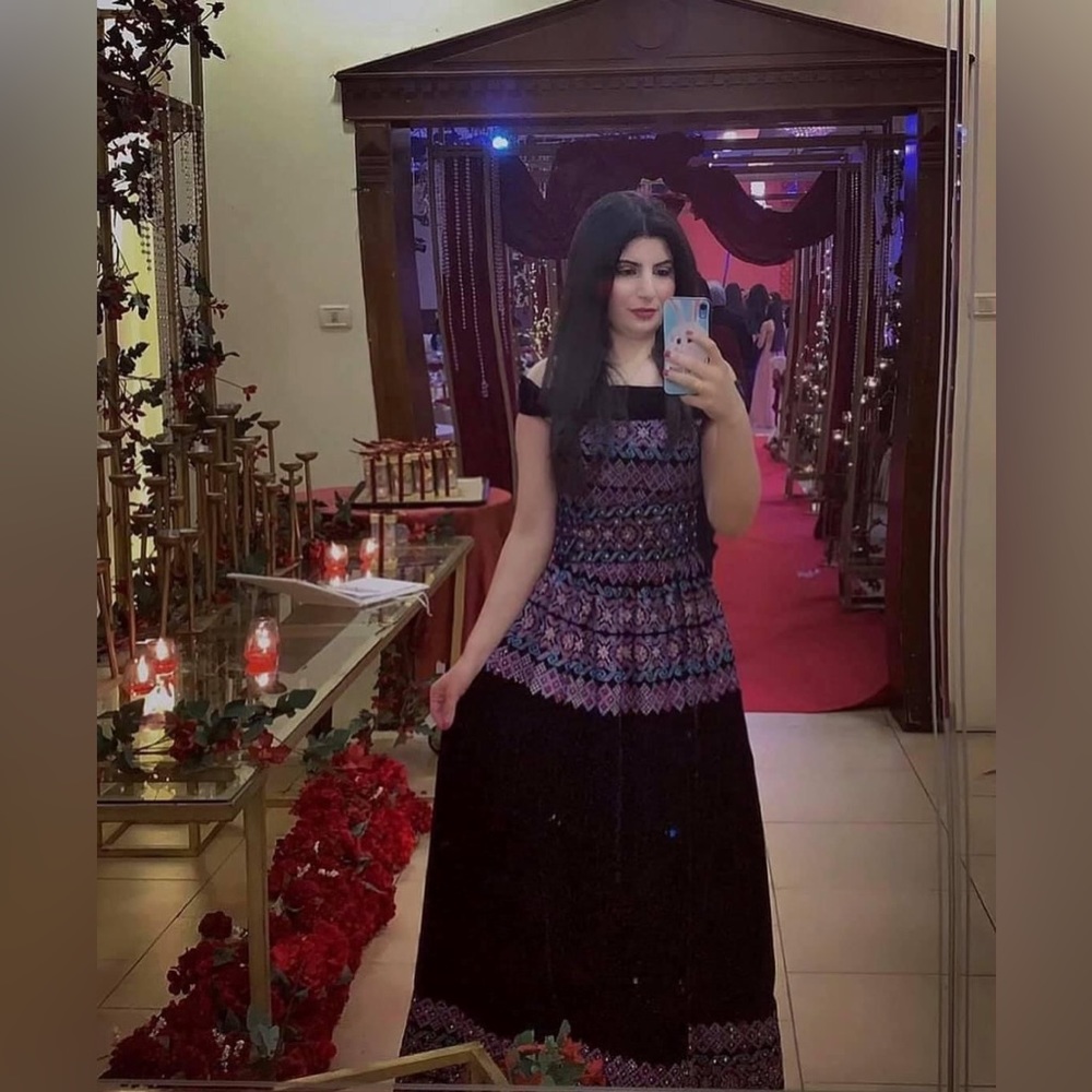 Navy blue velvet thobe modern design!